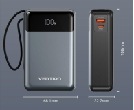 Vention Powerbank 20000mAh 65W z wbudowanym kablem USB-C - 1543388 - zdjęcie 5